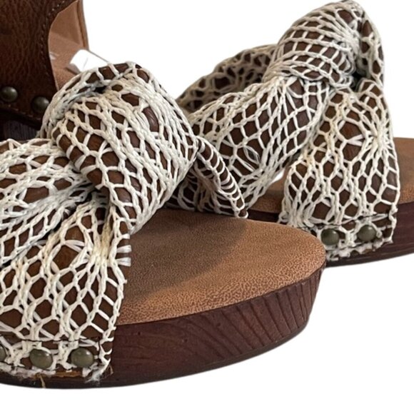 Kork's Brown and White Women's Sandal Size 8 - Picture 7 of 9